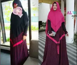 Preloved gamis cantik brand al Wafy syari.