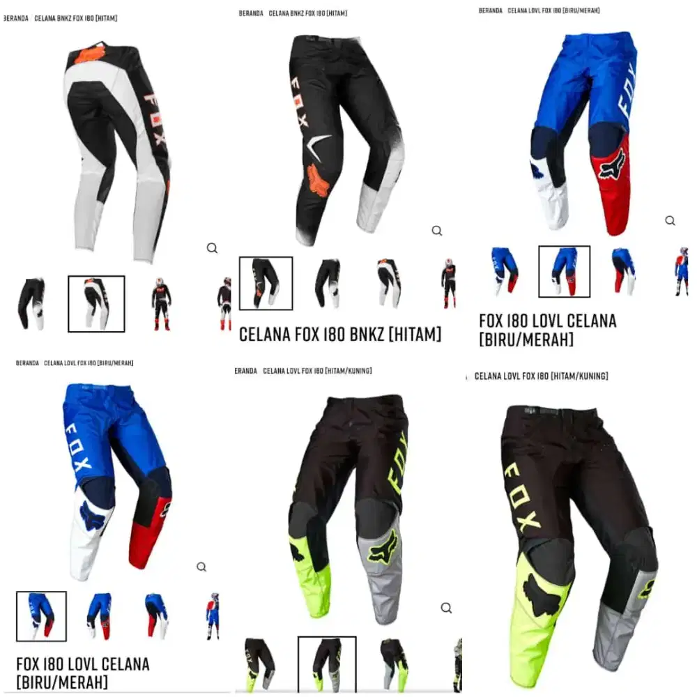 fox ori 180 mx fox pant bnkz lovl original fox ahead 1.8jt 60%
