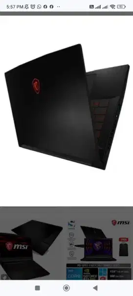 MSI GF63 Thin 11UC Gaming RTX 3050, Intel i5-11400H, 16GB,SSD512GB+1TB