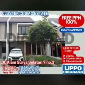 PERUMAHAN COSMO ESTATE LIPPO CIKARANG DEKAT DENGAN AEON MALL CIKARANG