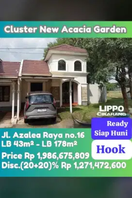 RUMAH HOOK DI AREA LIPPO CIKARANG CLUSTER ACACIA GARDEN LIPPO CIKARANG