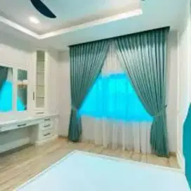 Pemanis jendela gorden kantor gordyn minimalis