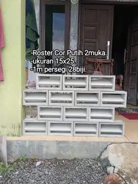 Roster cor putih ukuran 15x25