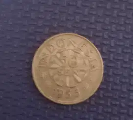 Jual uang koin 50 sen Indonesia 1955