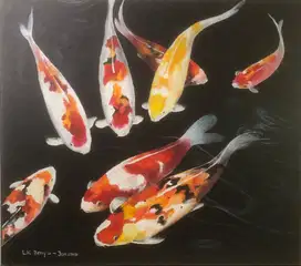 Lukisan Delapan Ikan Arwana