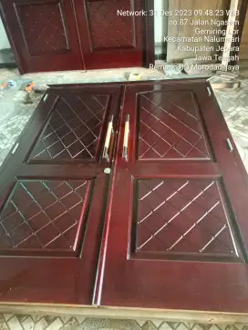 pintu kamar per set kayu kamper samarinda kirim baru bayar jabodeta