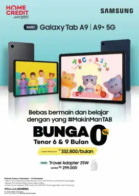 Promo Cicilan Tab Samsung dan Xiaomi Via Home Credit