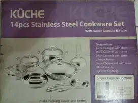 KUCHE 14pcs Stainless Steel Cookware Set