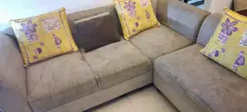 Dijual Sofa L murah Depok bonus bantal gede dan kecil