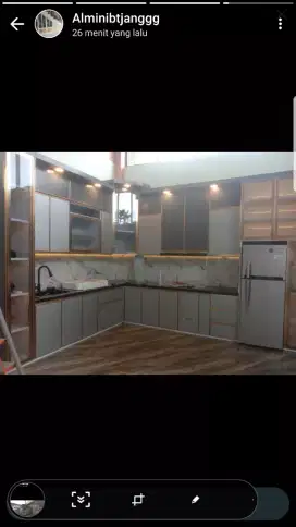 Kitchen set almunium engsel sendok slowmotion free desain