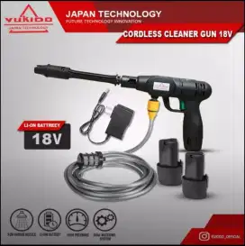 Cordless jet cleaner mesin cuci steam motor 2 baterai