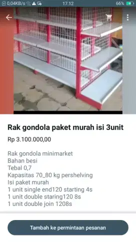 Rak gondola berkwalitas