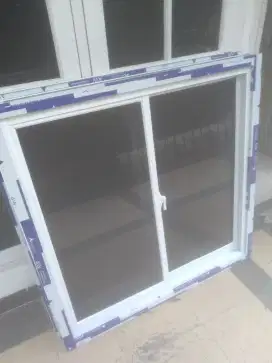 Jendela geser aluminium alexindo uk 120cm x 120cm HARGA TERPASANG COD