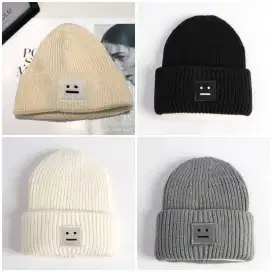 Topi Beanie Rajut, Dewasa Knitted Hat Korea Fashion (ABU)