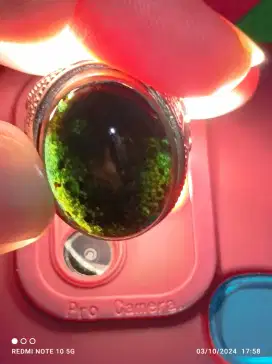 Bacan coklat dim 23x18x9 ring alpaka ukuran 9