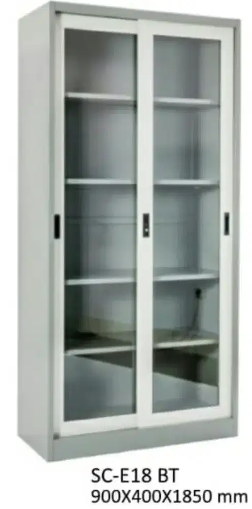 Lemari arsip pintu kaca sleding