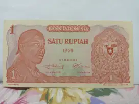 Dijual uang kuno Rp.1 tahun 1968 gambar Soedirman