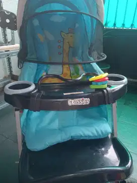 stroller baby classic warna biru gratis baby wallker
