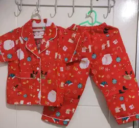 Piyama anak cw cowok motif santa