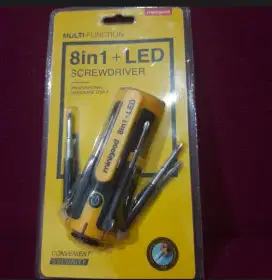 Obeng+LED 8 in 1 Multi-Function