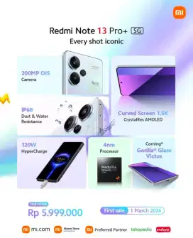 REDMI NOTE 13 PRO + 5G BERGARANSI RESMI 15 BULAN