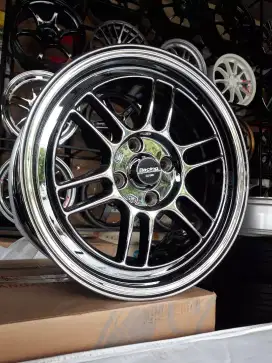 VELG ENKEI RPF1 BLACK CHROME R15×7 ET41 H4×100 BRIO,AGYA,JAZZ,FREED