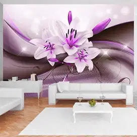 Pasang wallpaper dinding 3d custom gordyn gorden jasa roller blind viv