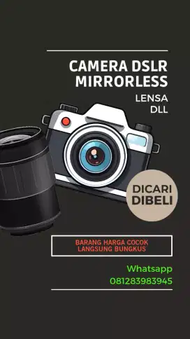 DIBELI KAMERA MIRRORLESS NIKON CANON FUJIFILM FUJI SONY LENSA DLL