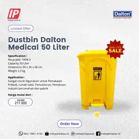 Tempat Sampah Plastik Dalton Medis HDPE 50 Liter