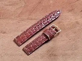 TALI JAM TANGAN KULIT ASLI MOTIF  KULIT BUAYA