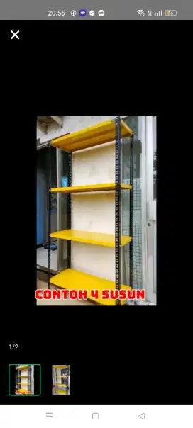 Rak besi siku lubang