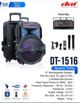 Speaker Portable DAT 15 inch DT-1516