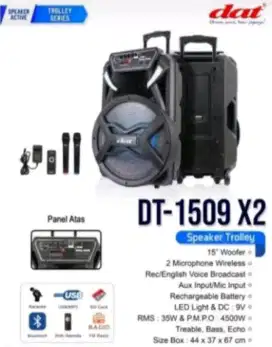 Speaker Portable DAT 15 inch DT-1509X2