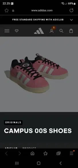 Adidas campus black pink