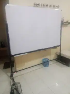 Papan tulis whiteboard standing ukuran 120x180