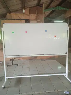 Papan tulis whiteboard magnet standing ukuran 120x180