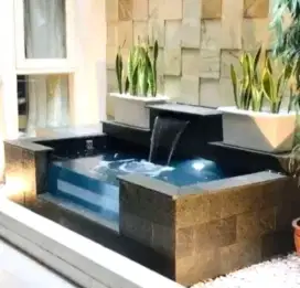 Kolam ikan dan taman