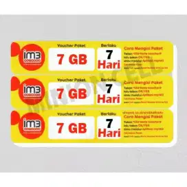 Voucher Kuota Data Indosat 7GB 7hari (Jabodetabek & Sukabumi)