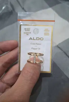 Cincin Ring Aldo Roewin Gold Plated Size 6 New Original