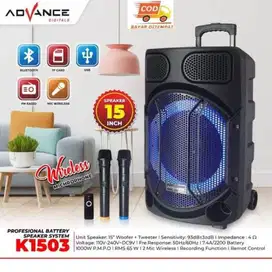 Speaker Portable Advance 15 inch K-1503