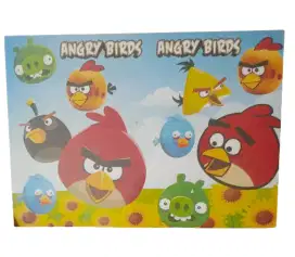 Meja Belajar Anak Lipat Kaki Alumunium Angry Bird