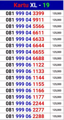 Nomer Cantik XL