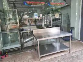 MEJA STAINLESS -MEJA KERJA-MEJA PERSIAPAN-WORKING TABLE-MEJA DAPUR