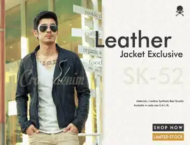 Jaket Leather Cowok, Jaket Kulit, Jaket Unisex