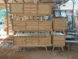 Buffet tv nakas retro minimalis