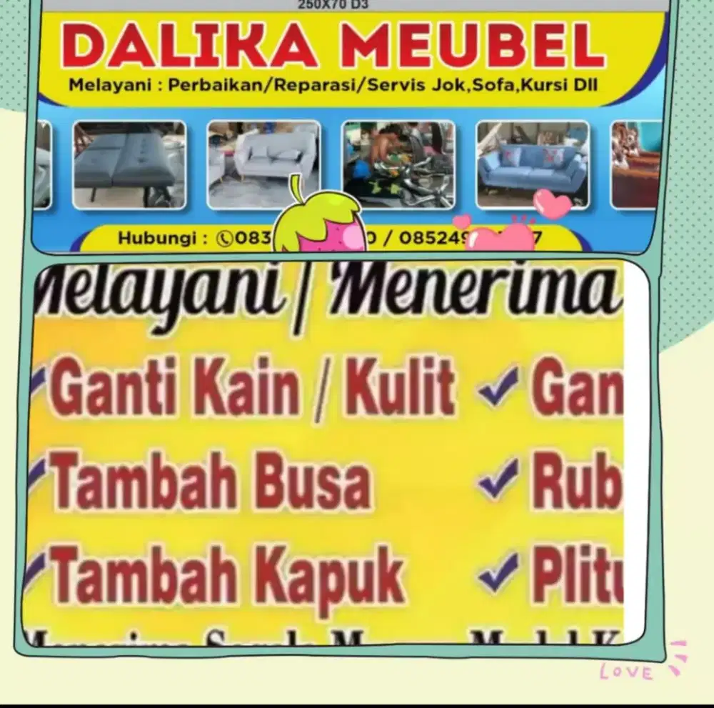 jasa perbaikan servis sofa dan kursi.jok dll