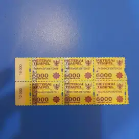 Materai 6000 baru dapat 8 pcs