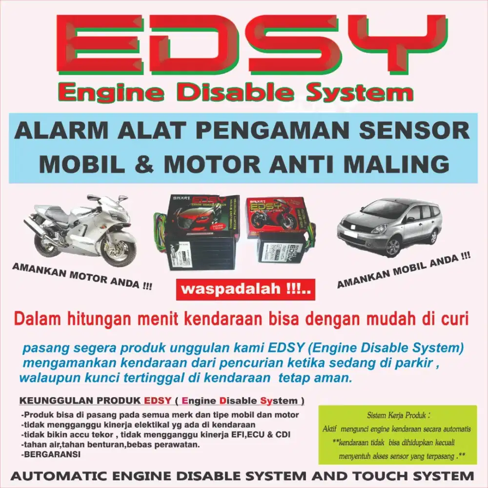 Alarm sensor anti maling