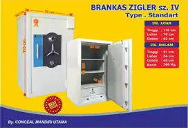 Lemari besi Brankas zigler tinggi 50cm SNI Kantor Pemerintah & Swasta