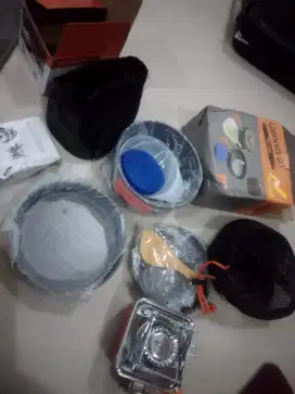 Cooking set kompor kotak mini plus gas